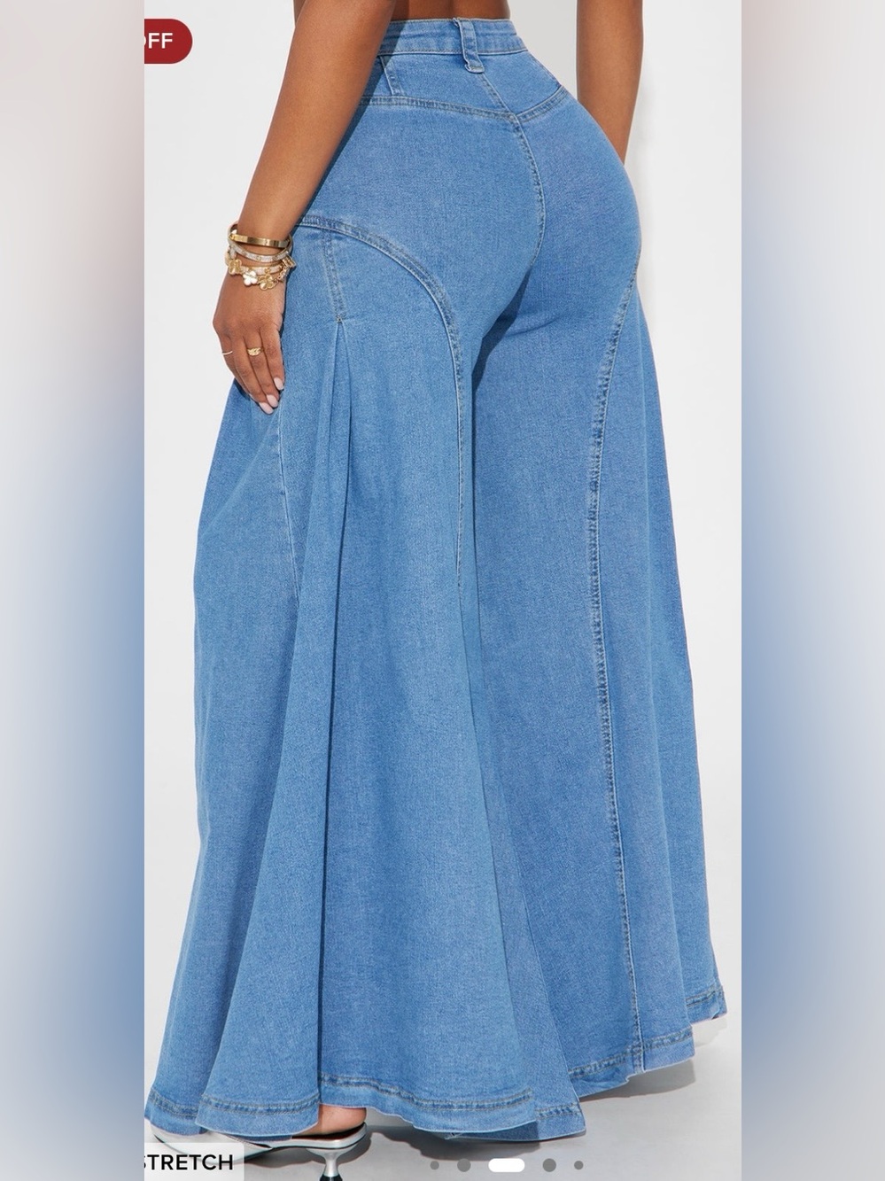 Fashion Nova Light Blue High-Rise Wide-Leg Denim Jeans